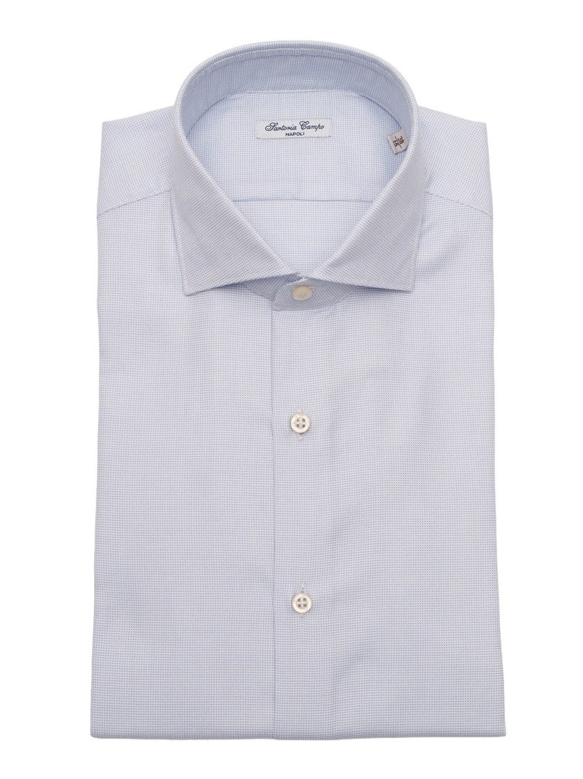Sartoria Del Campo-Sonrisa Micro Patterned Casual Shirt