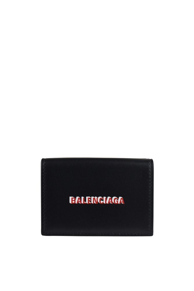 Balenciaga Mini Wallet In Smooth Black Leather