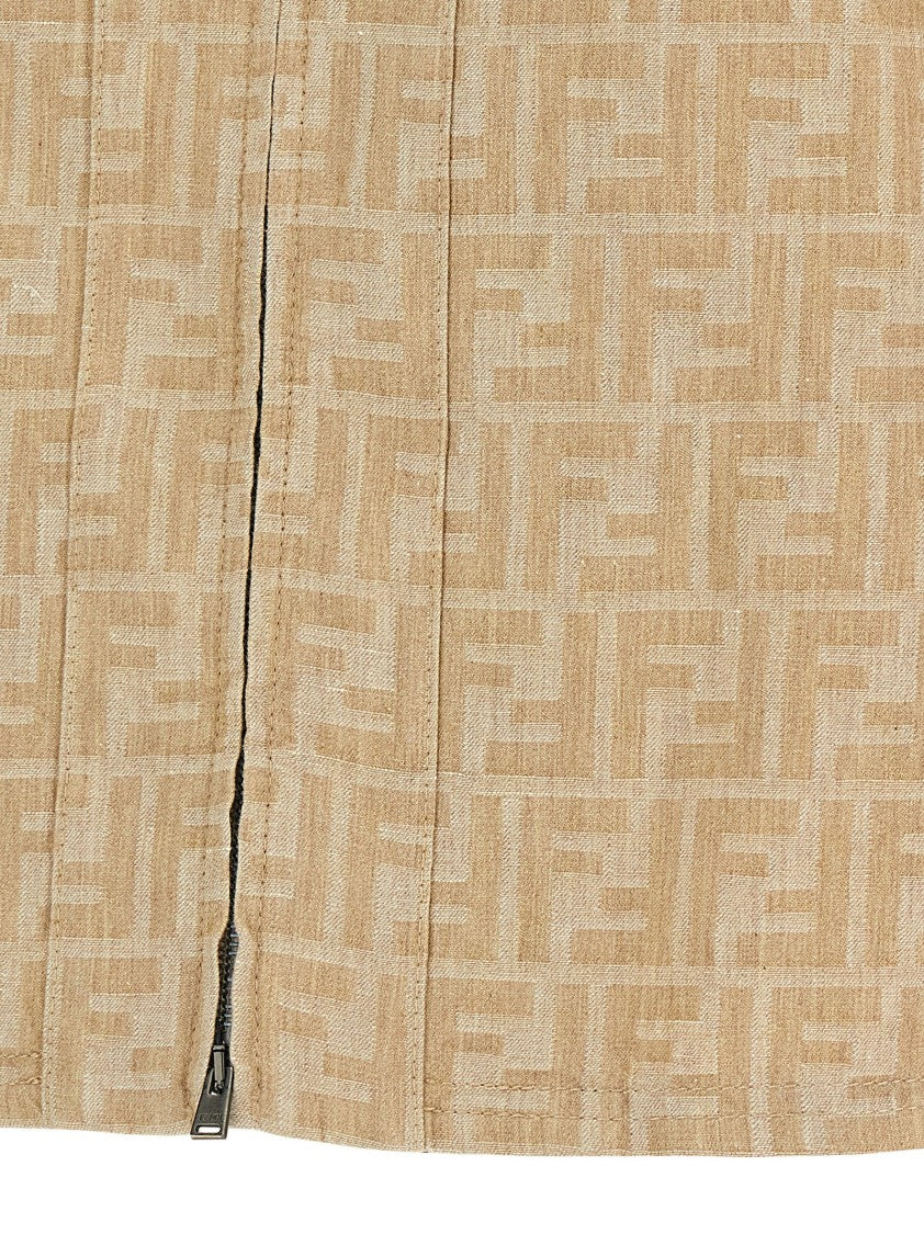 Fendi Ff Chambray Denim Jacket