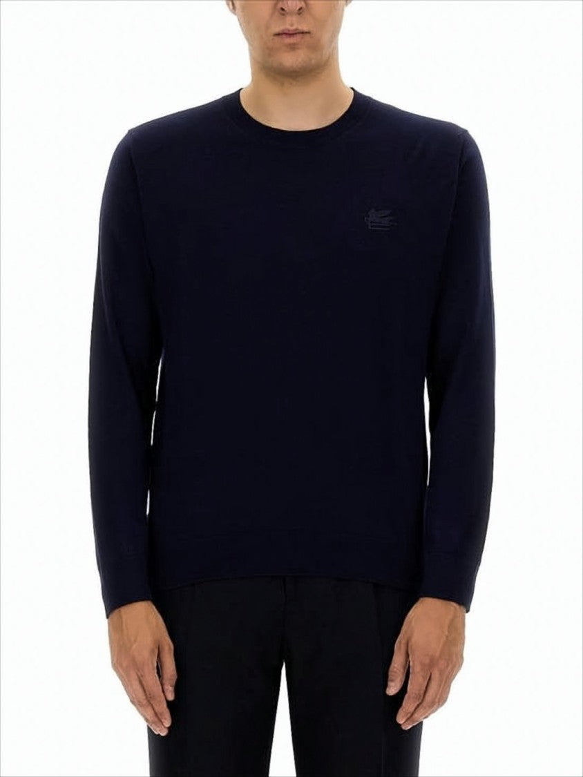 Etro Crew Neck Black Knit Sweater