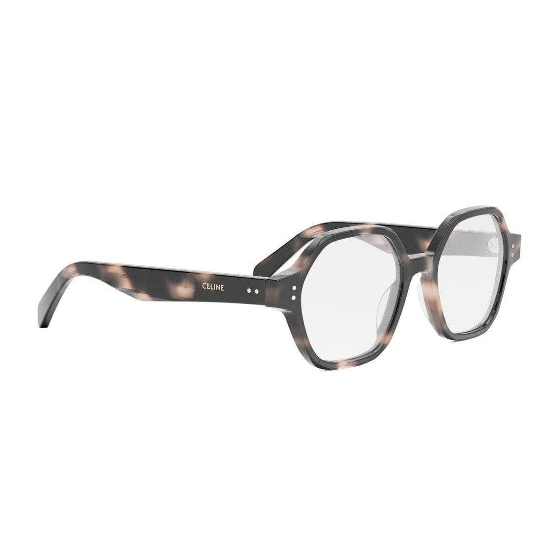 Celine Havana Thin Acetate Geometric Sunglasses