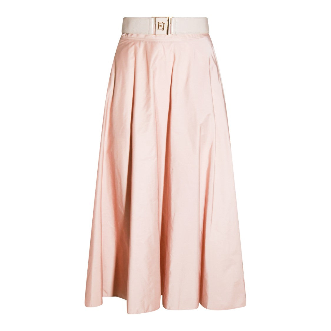 Elisabetta Franchi Midi-Length Nude Skirt