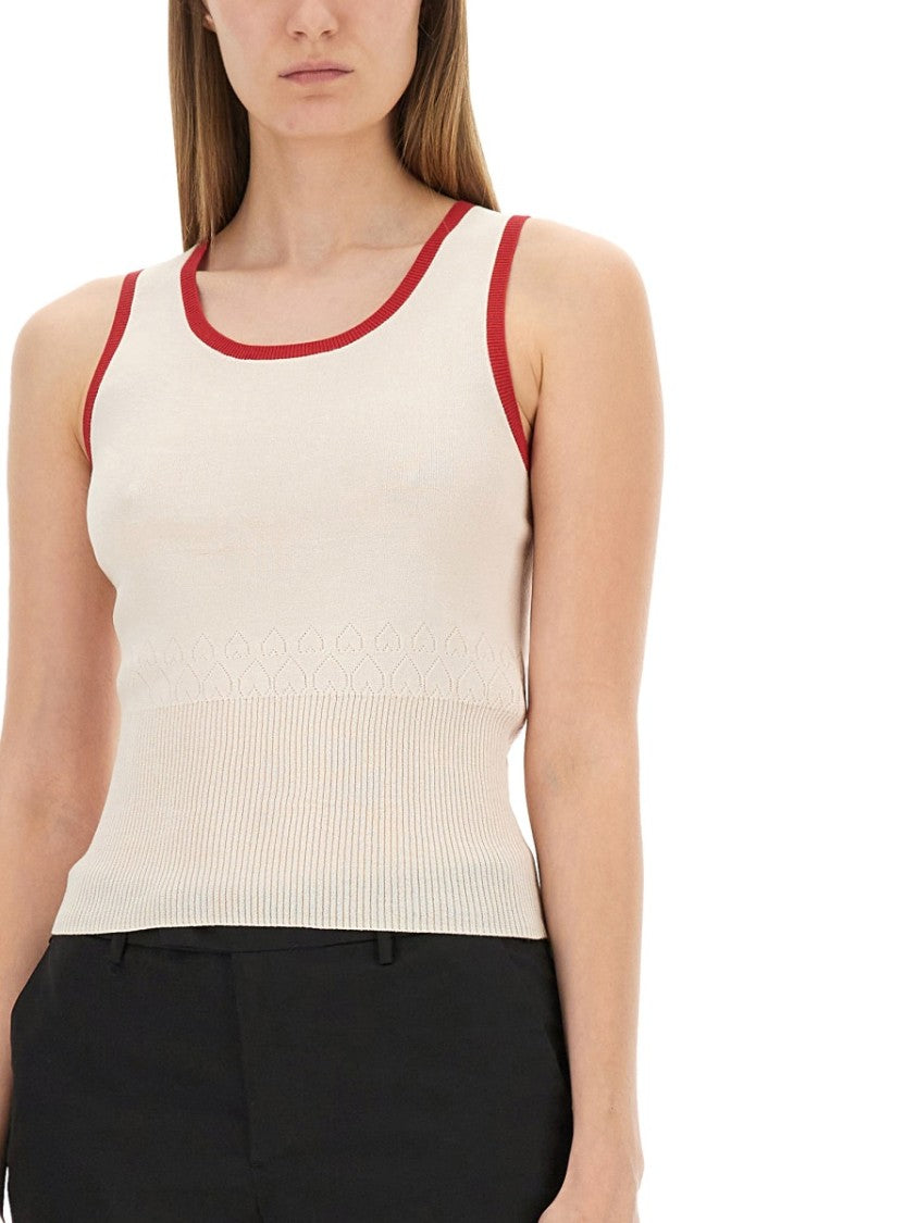 J. W. Anderson Slim-Fit Knitted Vest With Ribbed Hem
