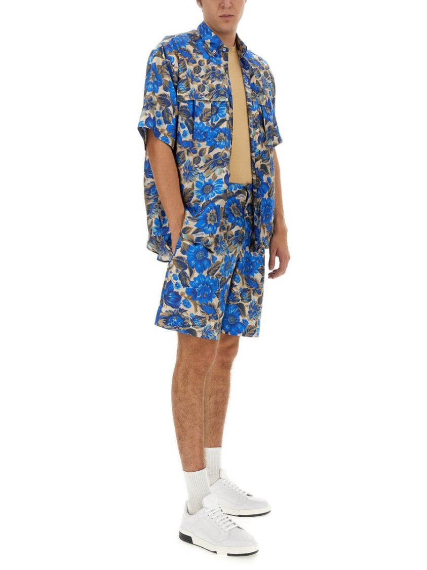 Moschino All Over Blue Flower Shorts