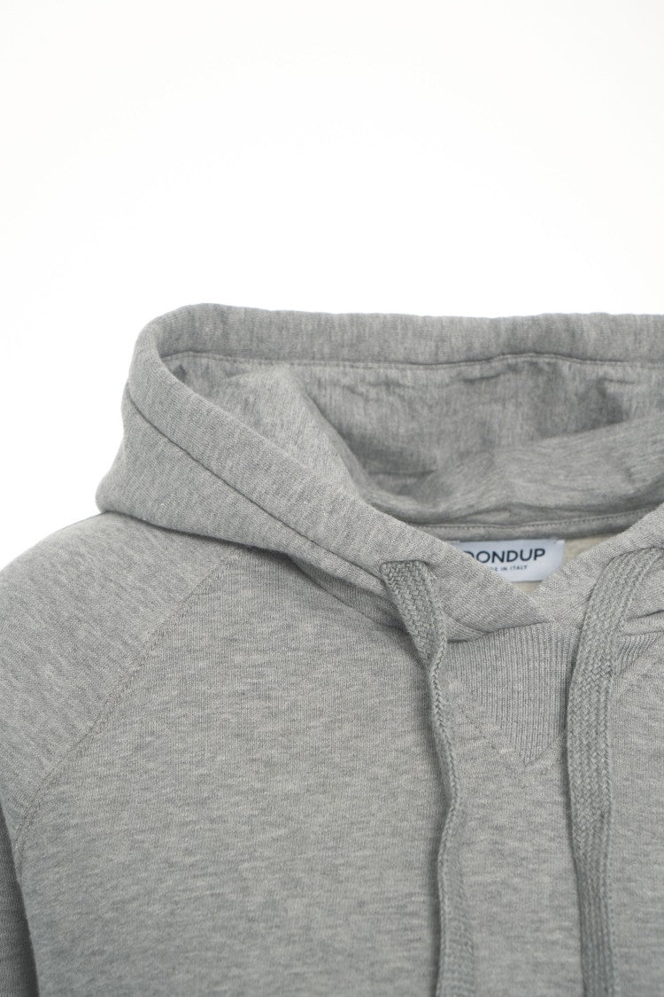 Dondup Casual Gray Hoodie With Drawstring And Ribbed Cuffs