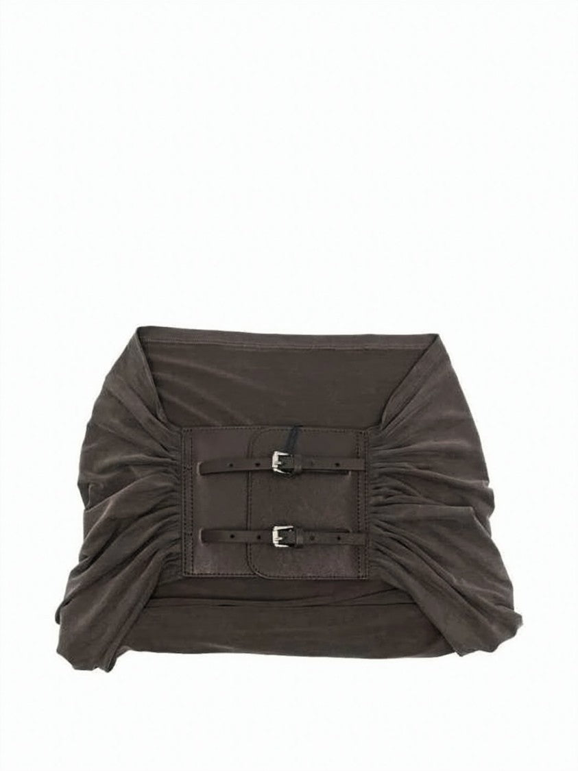 Paloma Wool Structured Ruched Belt With Adjustable Leather Straps