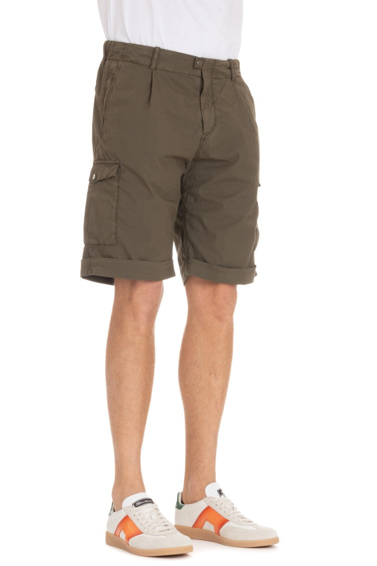 Herno Cotton Poplin Cargo Shorts