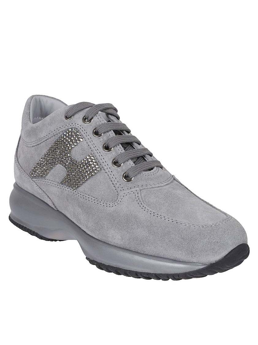 Hogan Smoke Gray Suede Sneakers