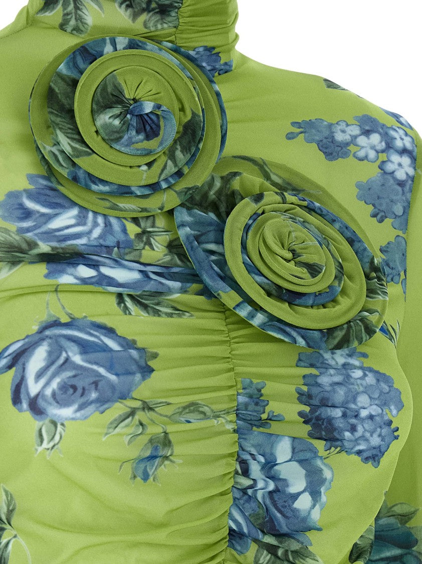Magda Butrym Slim Fit Floral Print Top
