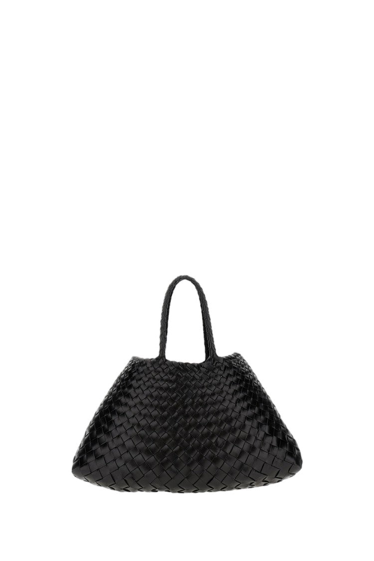 Dragon Diffusion Black Santa Croce Handwoven Leather Tote Bag