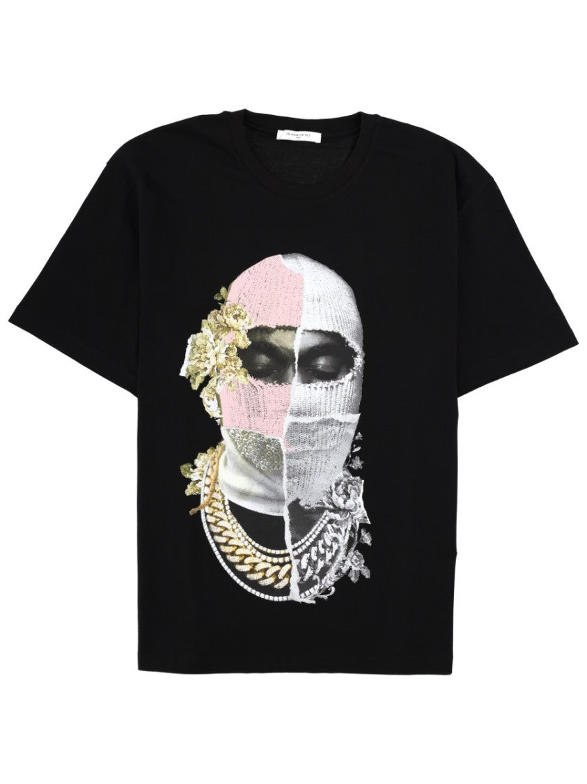 Ih Nom Uh Nit Newspaper Mask Divided Face Graphic T-Shirt