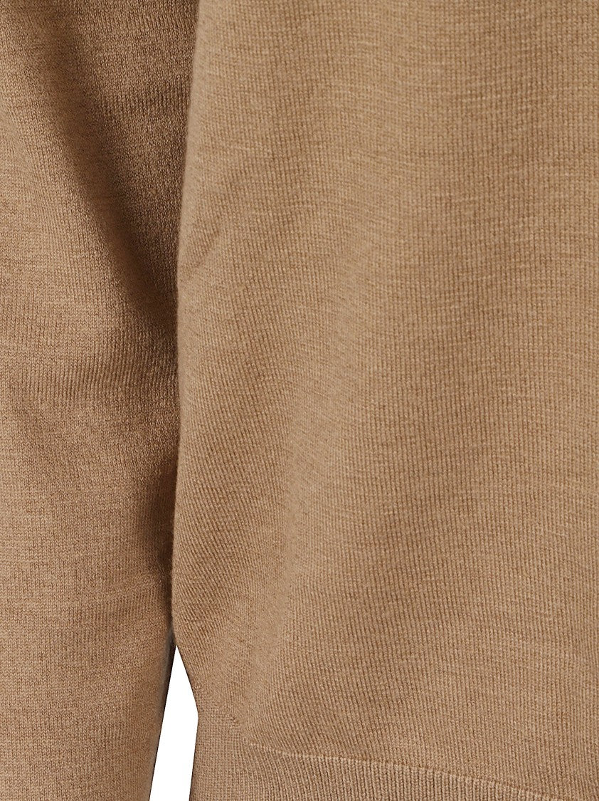 Max Mara High Neck Long-Sleeved Top With Smooth Knit Texture