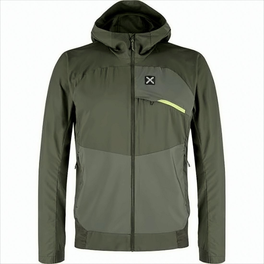 Montura Two-Tone Green Montura Jacket With Front Zipper