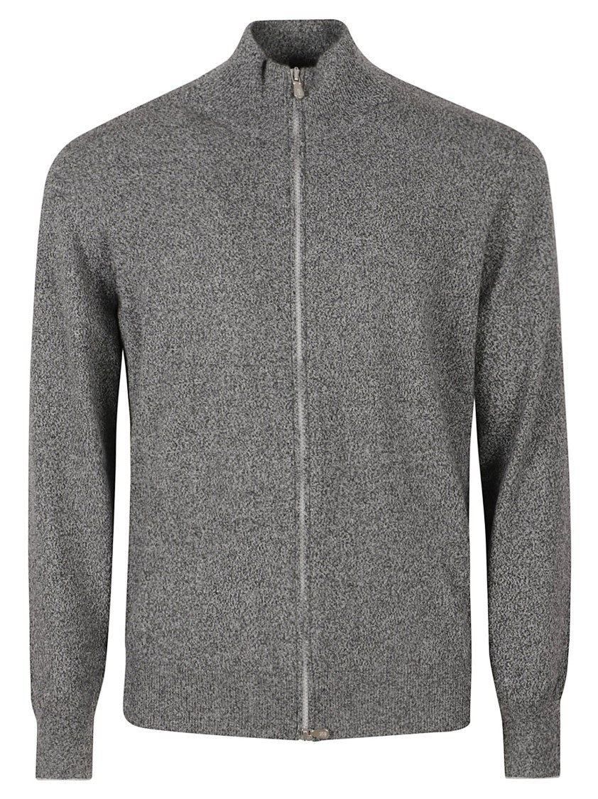 Brunello Cucinelli Full-Zip High Collar Cashmere Sweater
