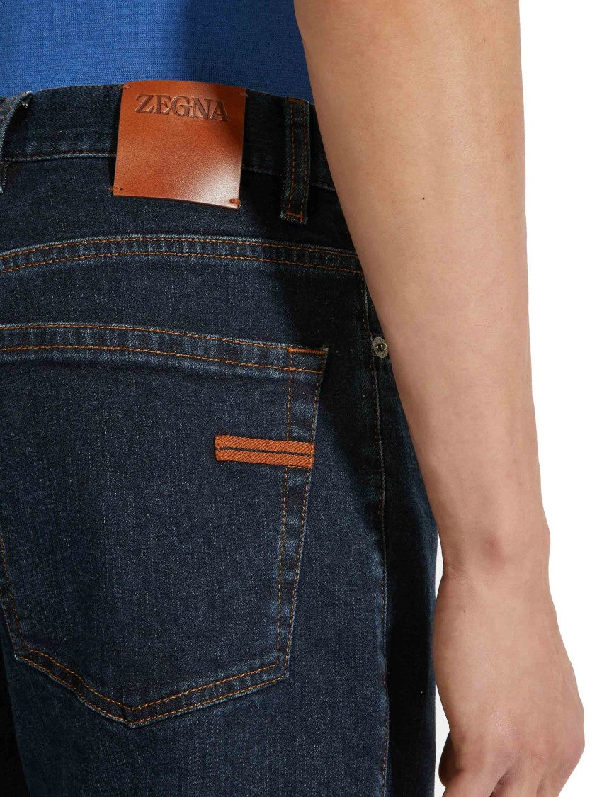 Zegna Roccia Dark Wash Comfort Jeans