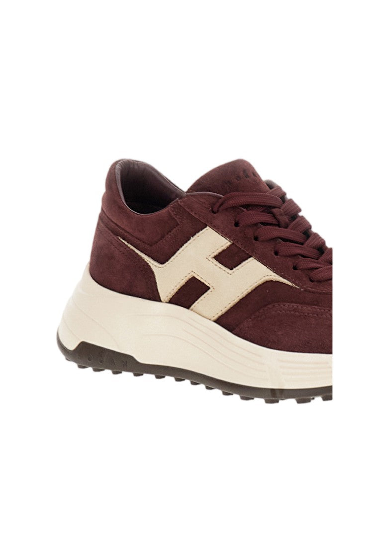 Hogan Red Suede Leather Ultralight Sneakers