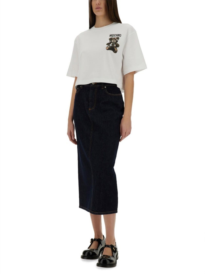 Moschino "Teddy Bear" Cropped T-Shirt