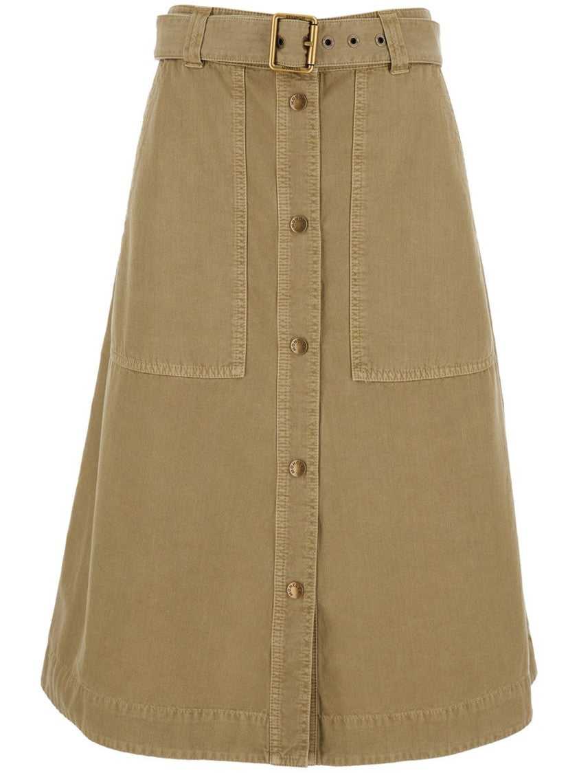 Moncler Brown Utility Midi Skirt