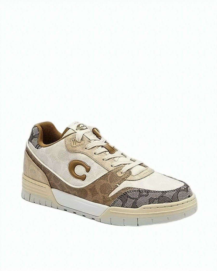Coach Low-Top Sneakers With Signature Pattern And Rubber Sole