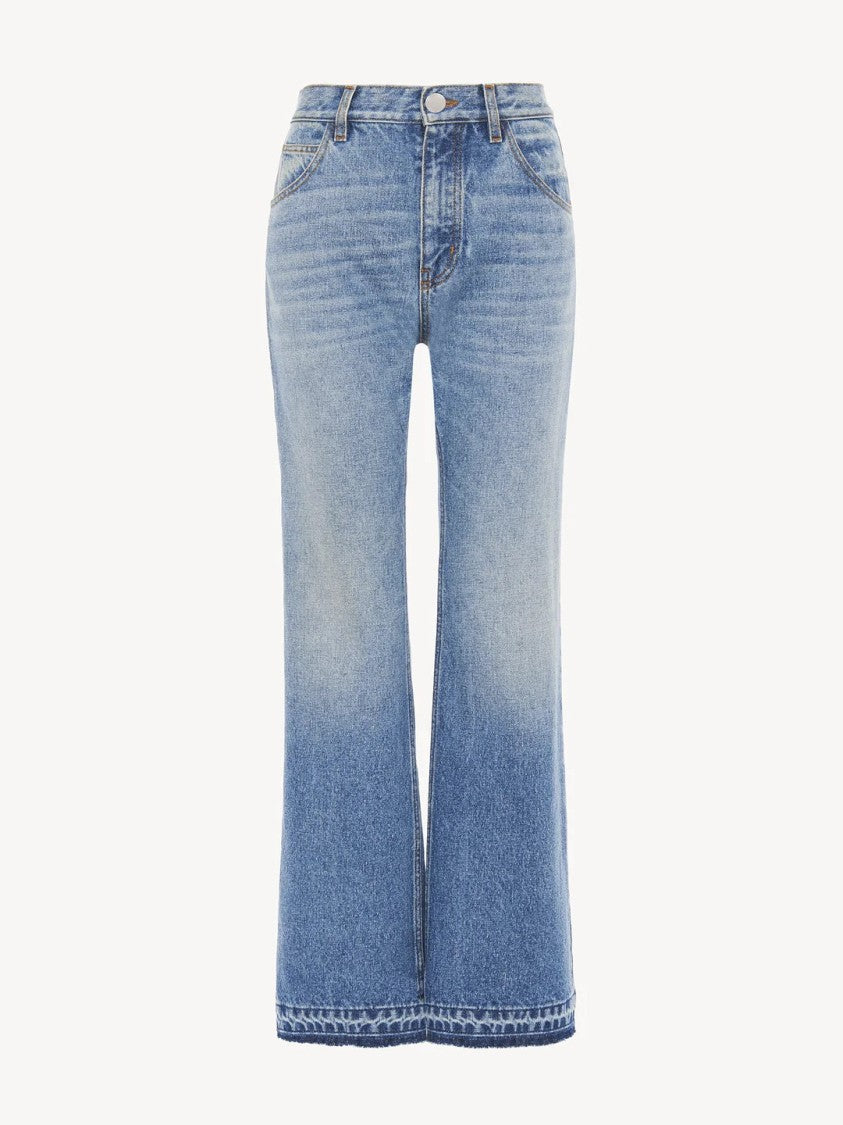 Chloé Cropped Straight-Leg Denim With 5-Pocket Design