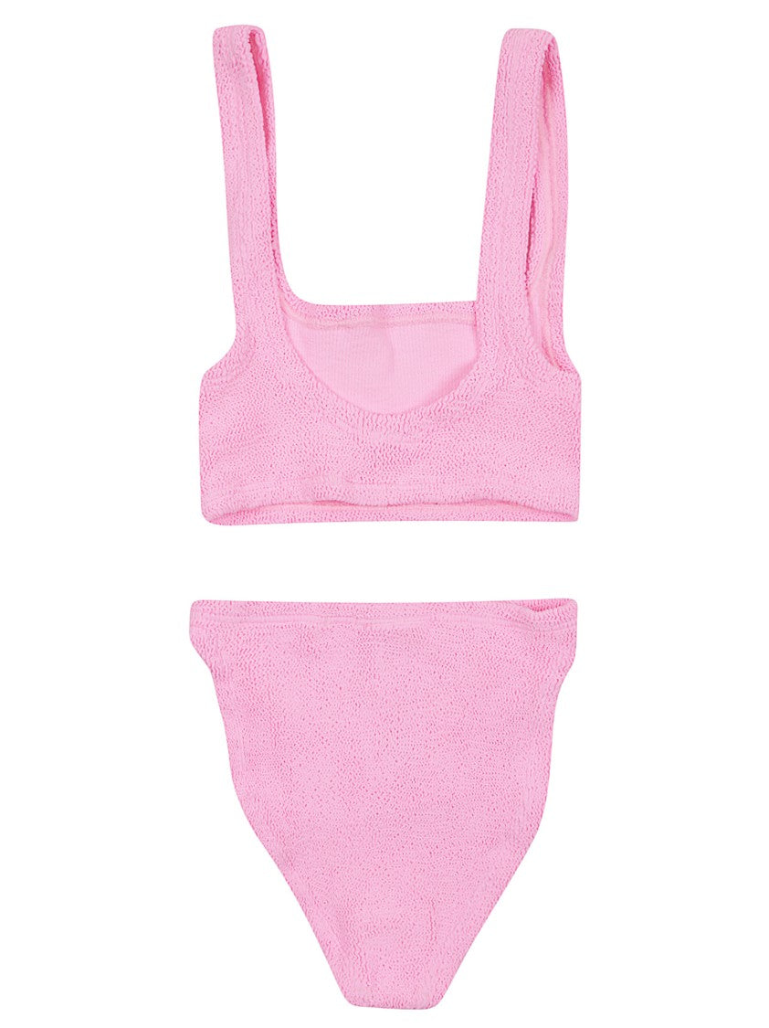 Hunza G Two-Piece Swimsuit With Square Neckline And Textured Finish