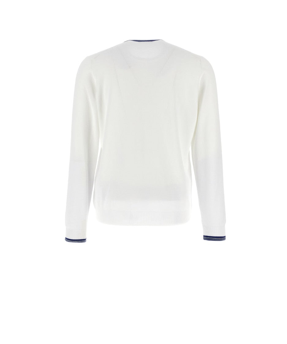 Fay Minimalist Long-Sleeve Pullover Sweater