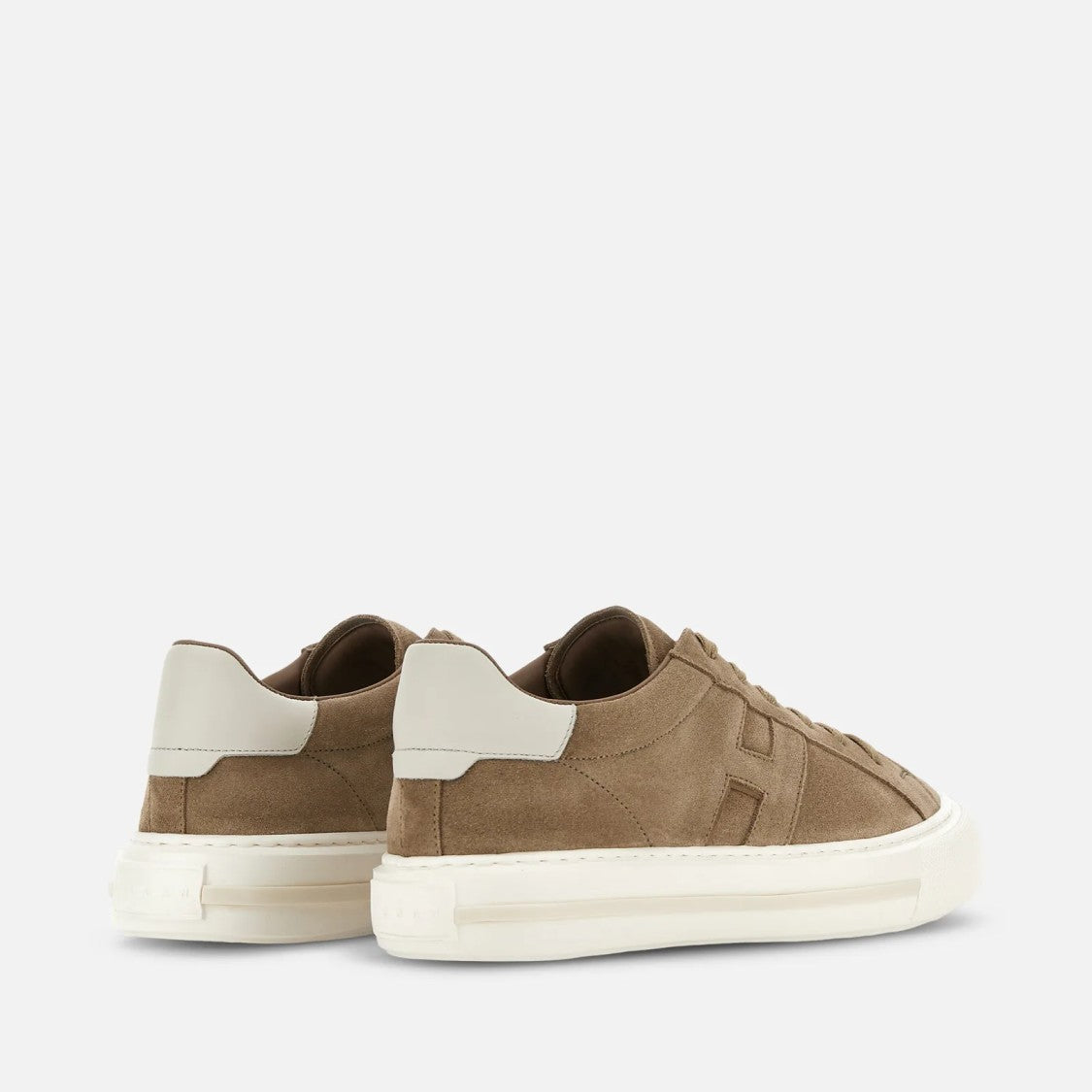 Hogan H691 Allacciato H Sneakers In Beige