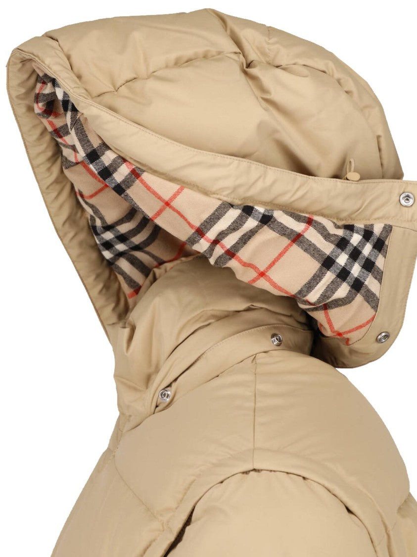 Burberry Beige Bideford Hooded Down Jacket