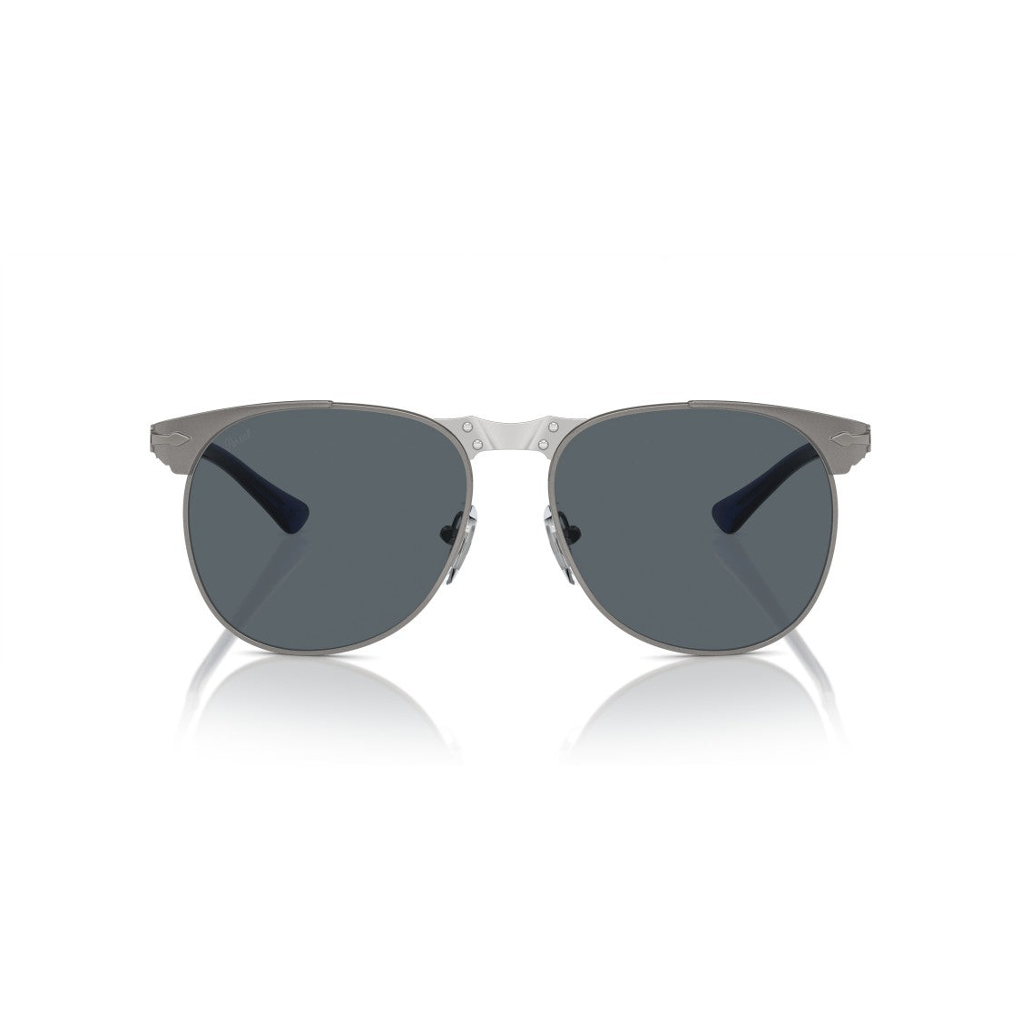Persol 0Po1016s Sleek Metal Aviator Sunglasses With Dark Lenses