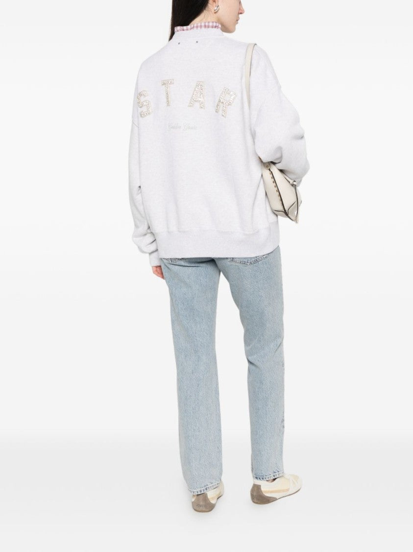 Golden Goose Embellished Back Silk-Blend Sweater
