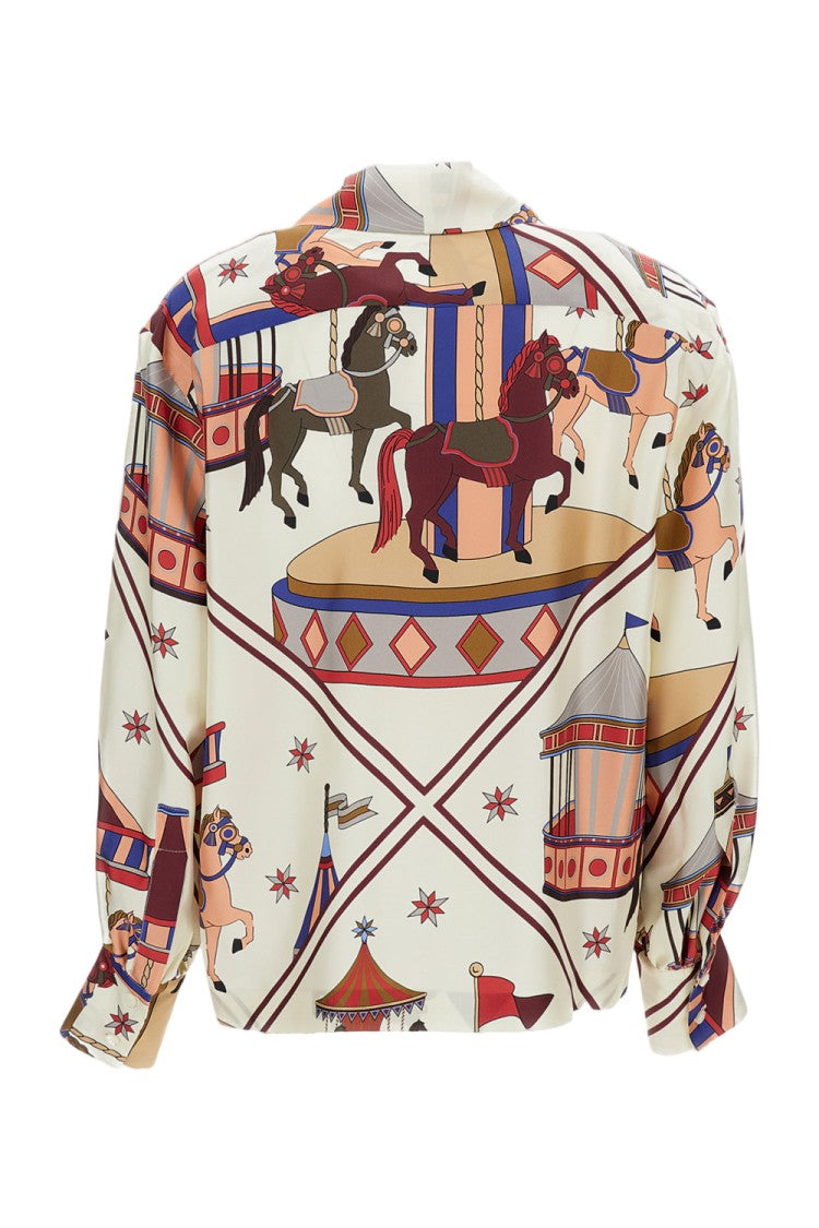 Alberto Biani Printed Silk Blouse