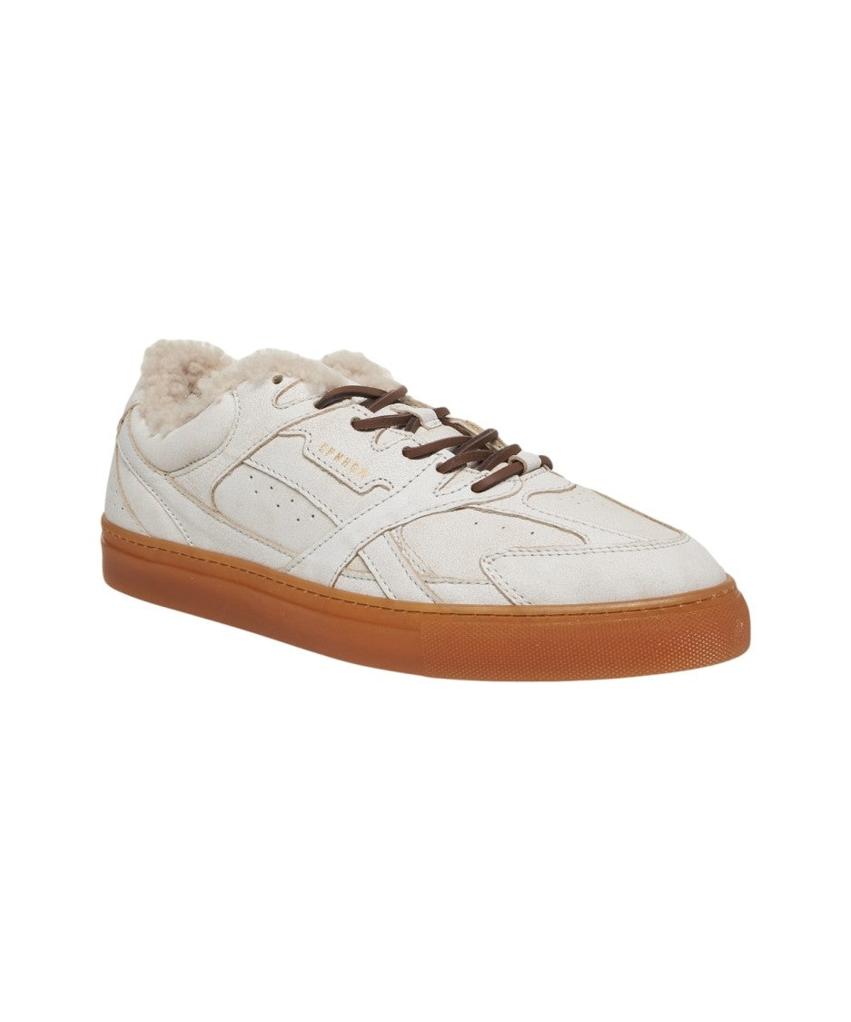 Copenaghen Low-Top Leather Sneakers With Plush Fur Lining