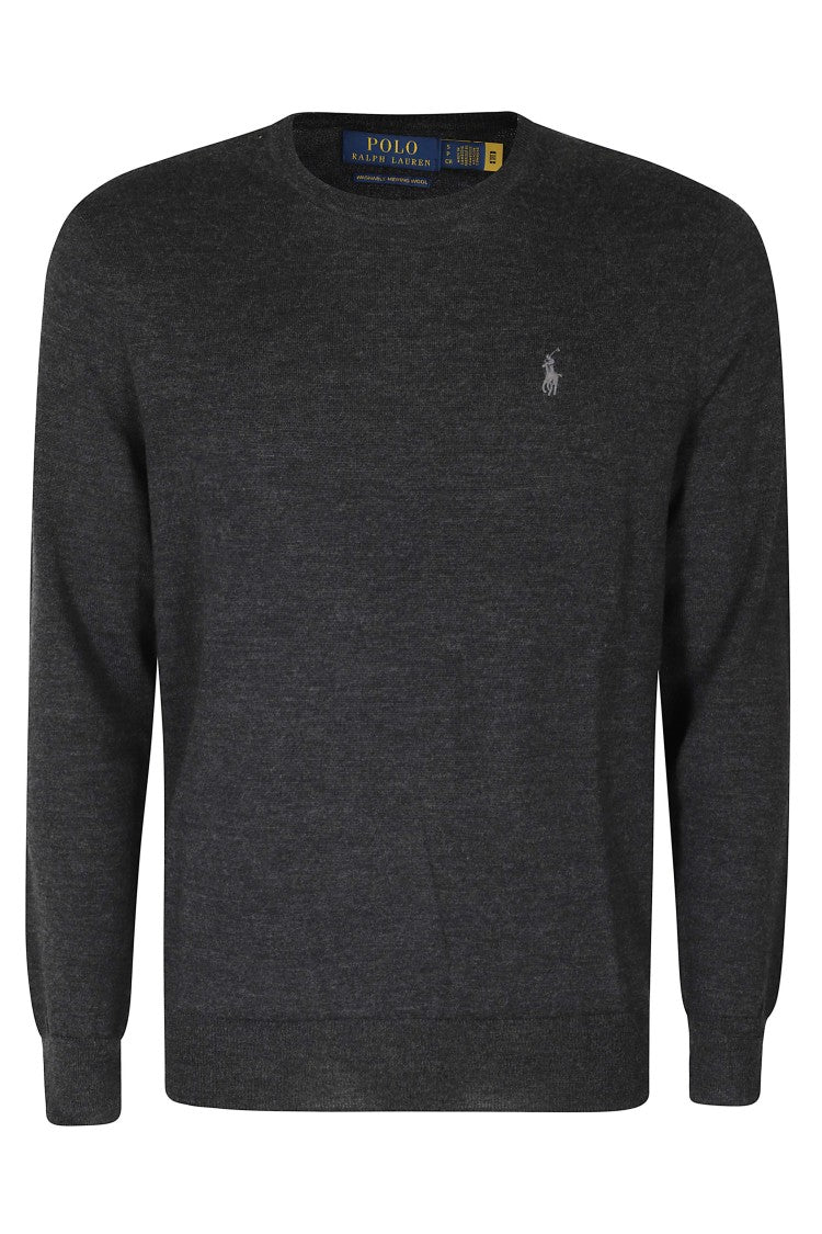 Polo Ralph Lauren Dark Granite Crewneck Merino Wool Pullover Sweater