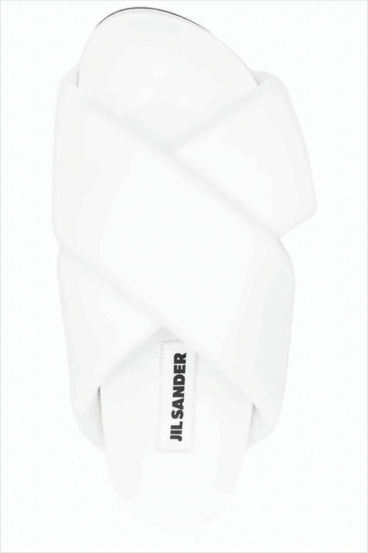 Jil Sander Padded Sheepskin Mule With Crisscross Design