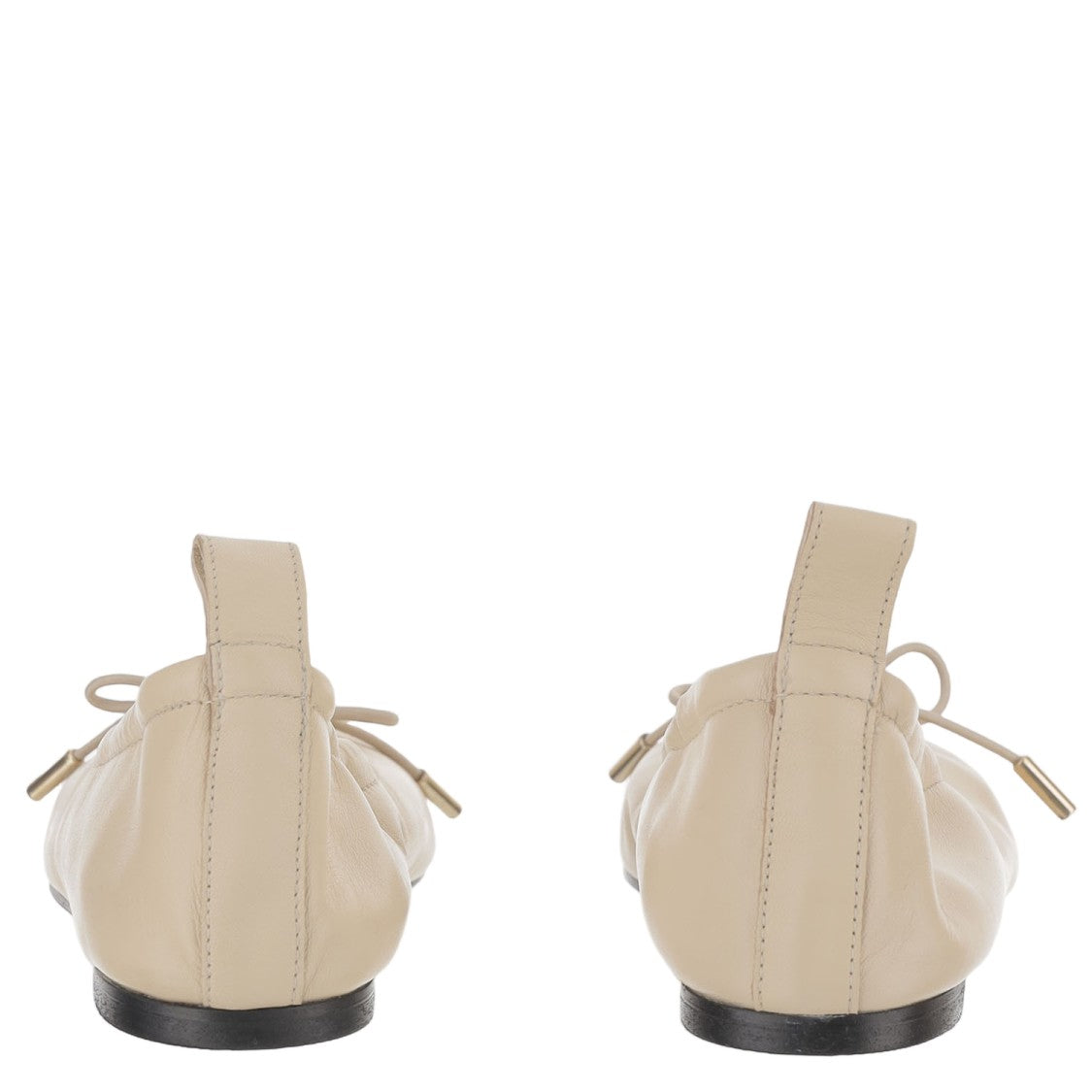 Alohas Rosalind Leather Ballerina Flats With Bow Detail
