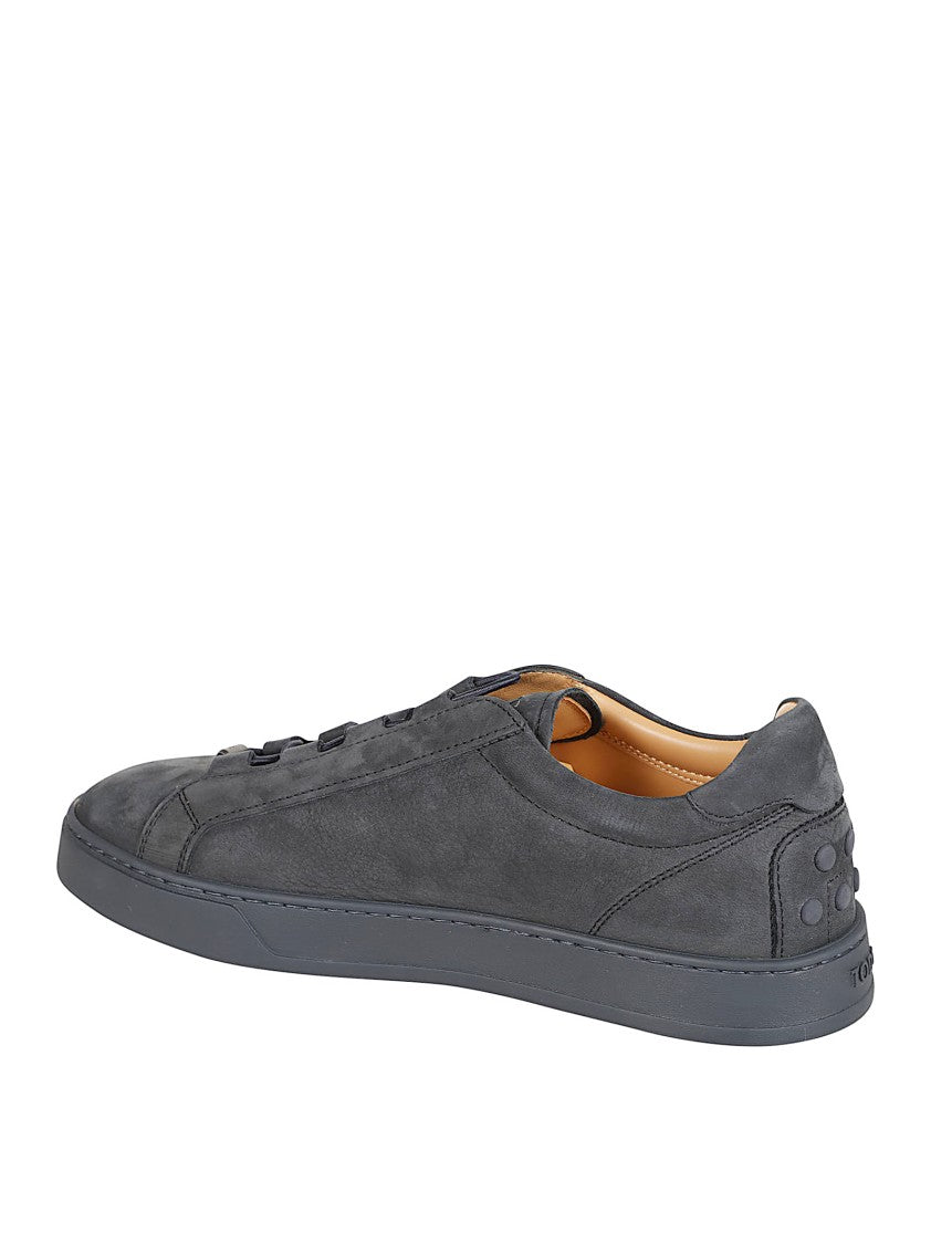 Tod's Minimalist Grey Sneakers With Pebble-Embossed Outsole