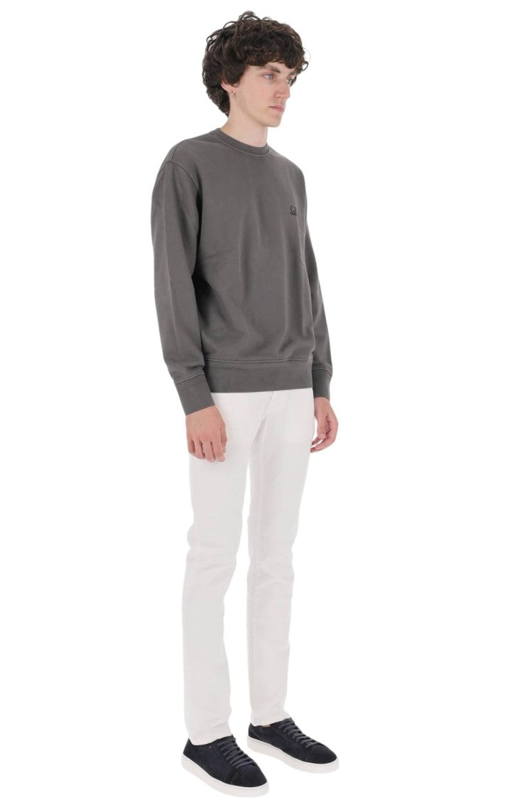 C.P. Company Cotton Crewneck Sweatshirt With Resist-Dyed Finish