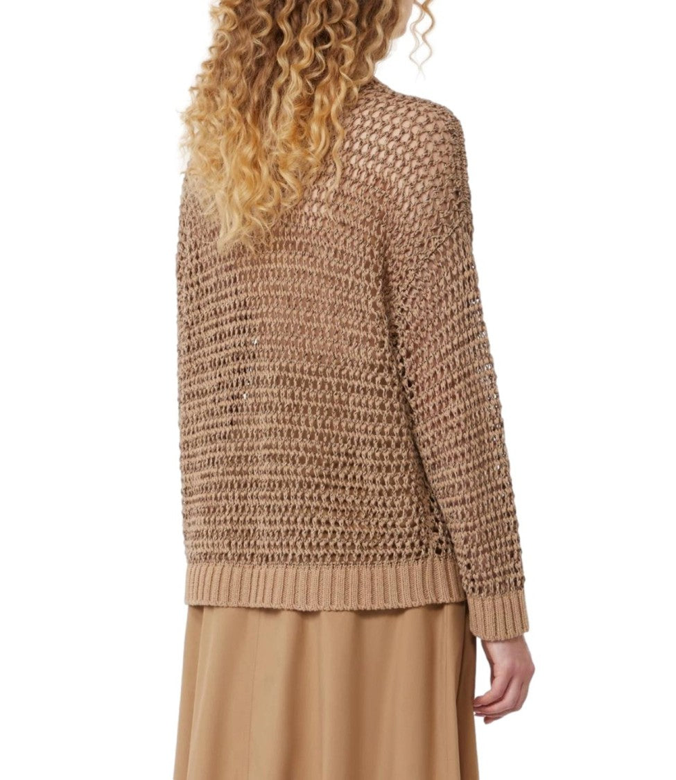 Max Mara Mouline Brown Wkdonirica Linen Sweater