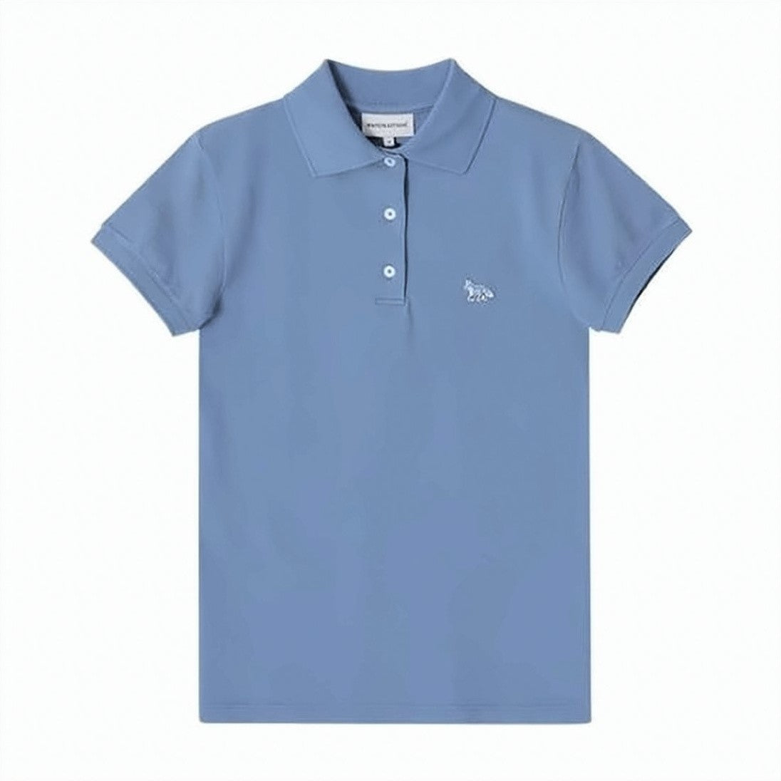 Maison Kitsuné Slim Fit Blue Polo Shirt