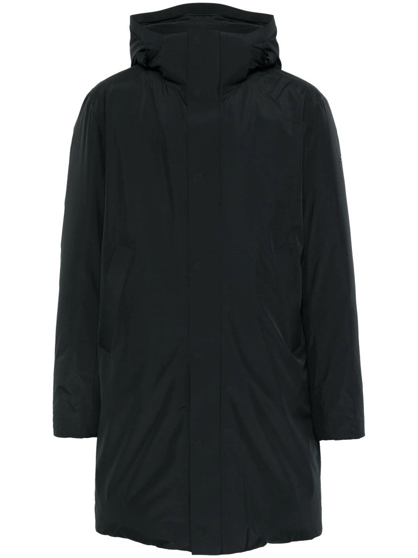 J.Lindeberg Black Alon Minimalist Hooded Recycled Polyester Down Jacket