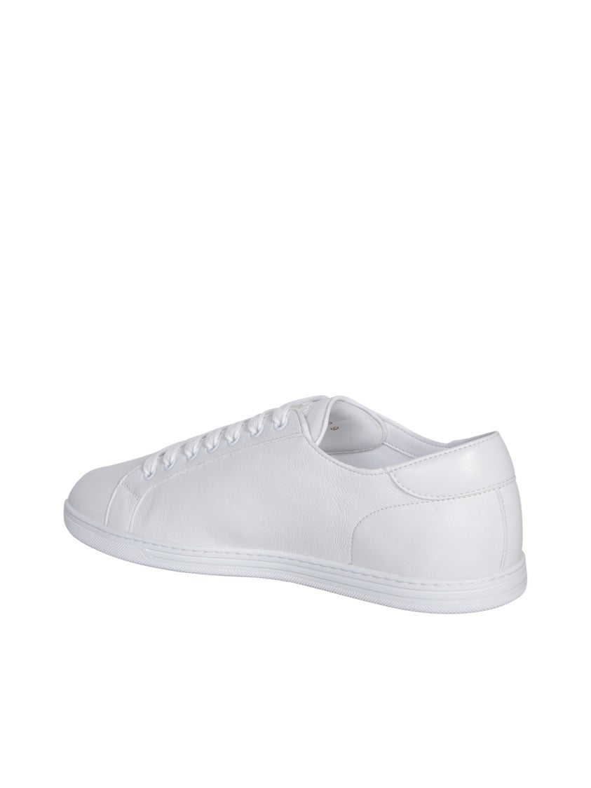 Dolce & Gabbana White Lace-Up Sneakers