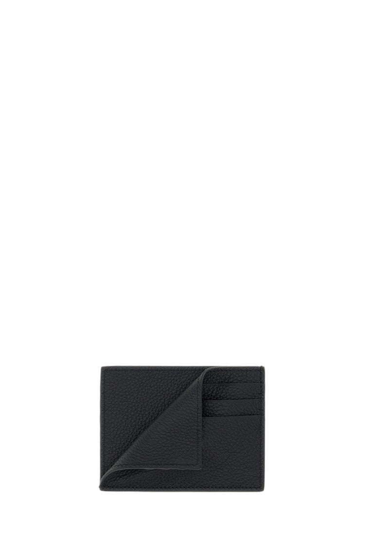Thom Browne Black Pebbled Leather Card Holder