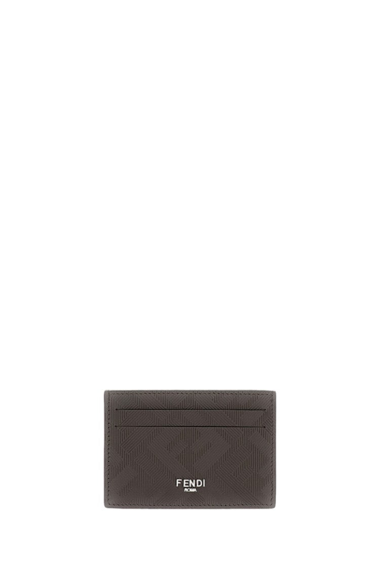 Fendi Slim Cardholder In Fendi Shadow Leather