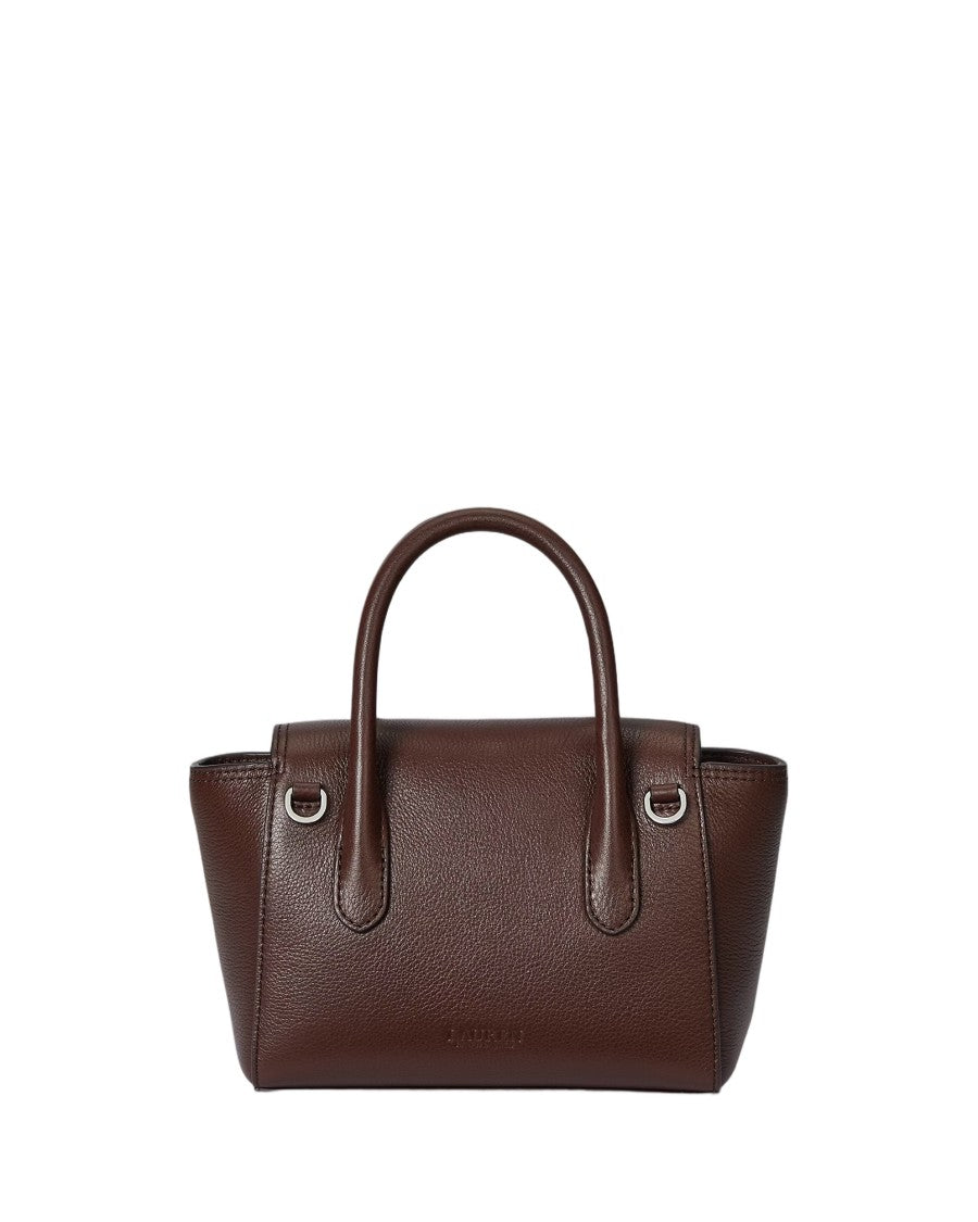 Lauren Ralph Lauren Compact Textured Leather Satchel With Adjustable Strap