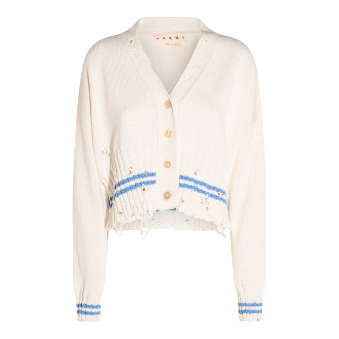 Marni White Cotton Knitwear