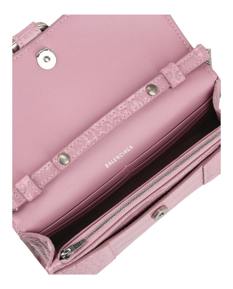 Balenciaga Croc Embossed Hourglass Wallet On Chain