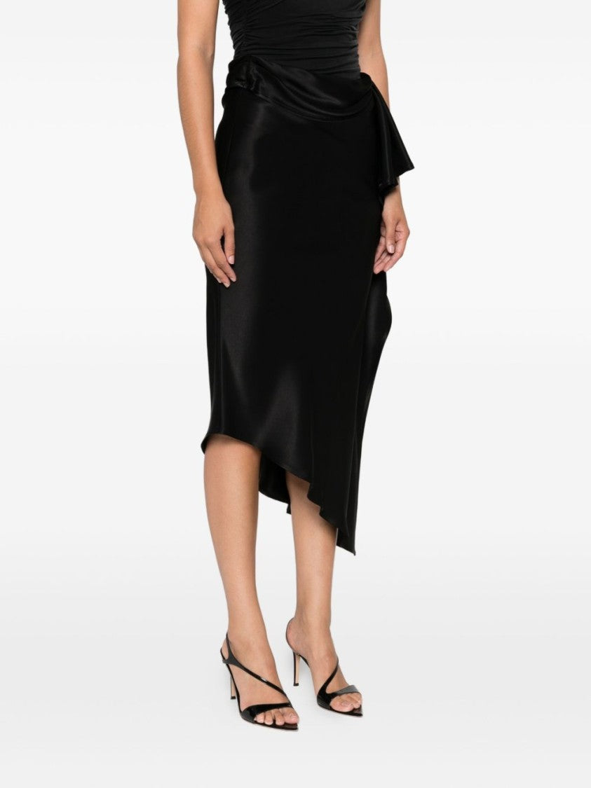 Pinko Asymmetrical Midi Skirt With Draped Detail