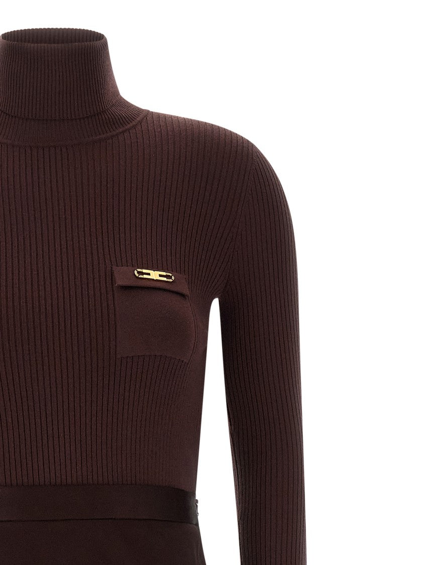 Elisabetta Franchi Turtleneck Dress