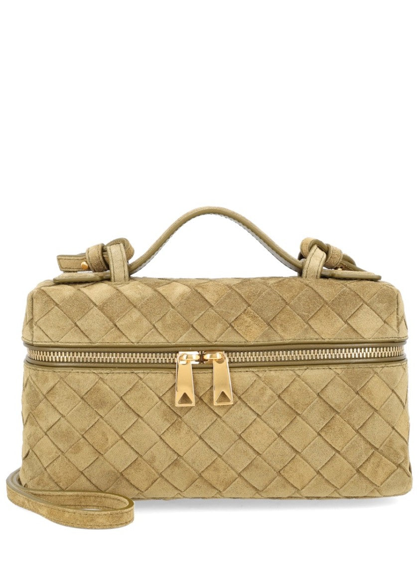 Bottega Veneta Woven Leather Vanity Case With Gold-Tone Hardware