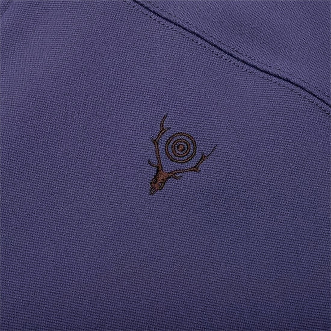 South2 West8 High Collar Activewear Jacket With Subtle Embroidery